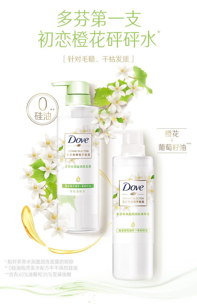 多芬(Dove)护发素 水润盈润 润发精华素470ml-京东