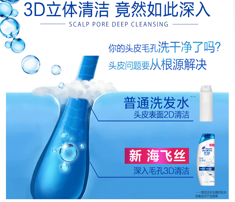 海飞丝洗发水深层洁净200ml（持久去屑清爽滋养）-京东